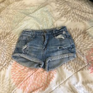 Distressed Jean Shorts
